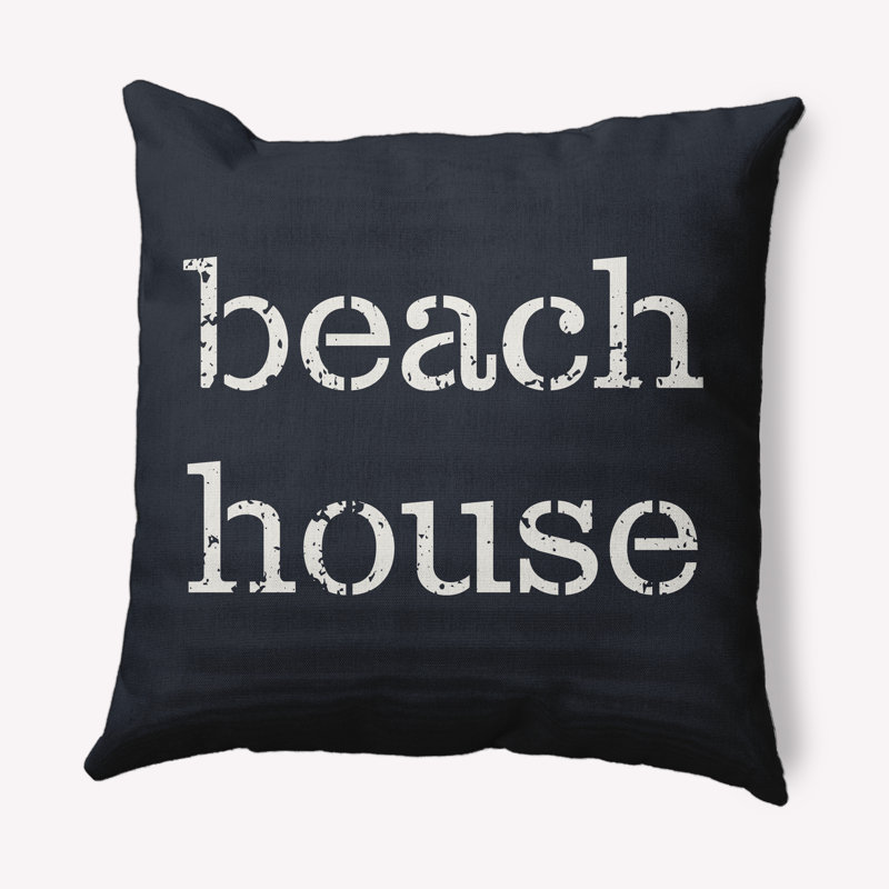Housse et coussin d'extérieur Beach House, 26 po x 26 po, Bleu requin