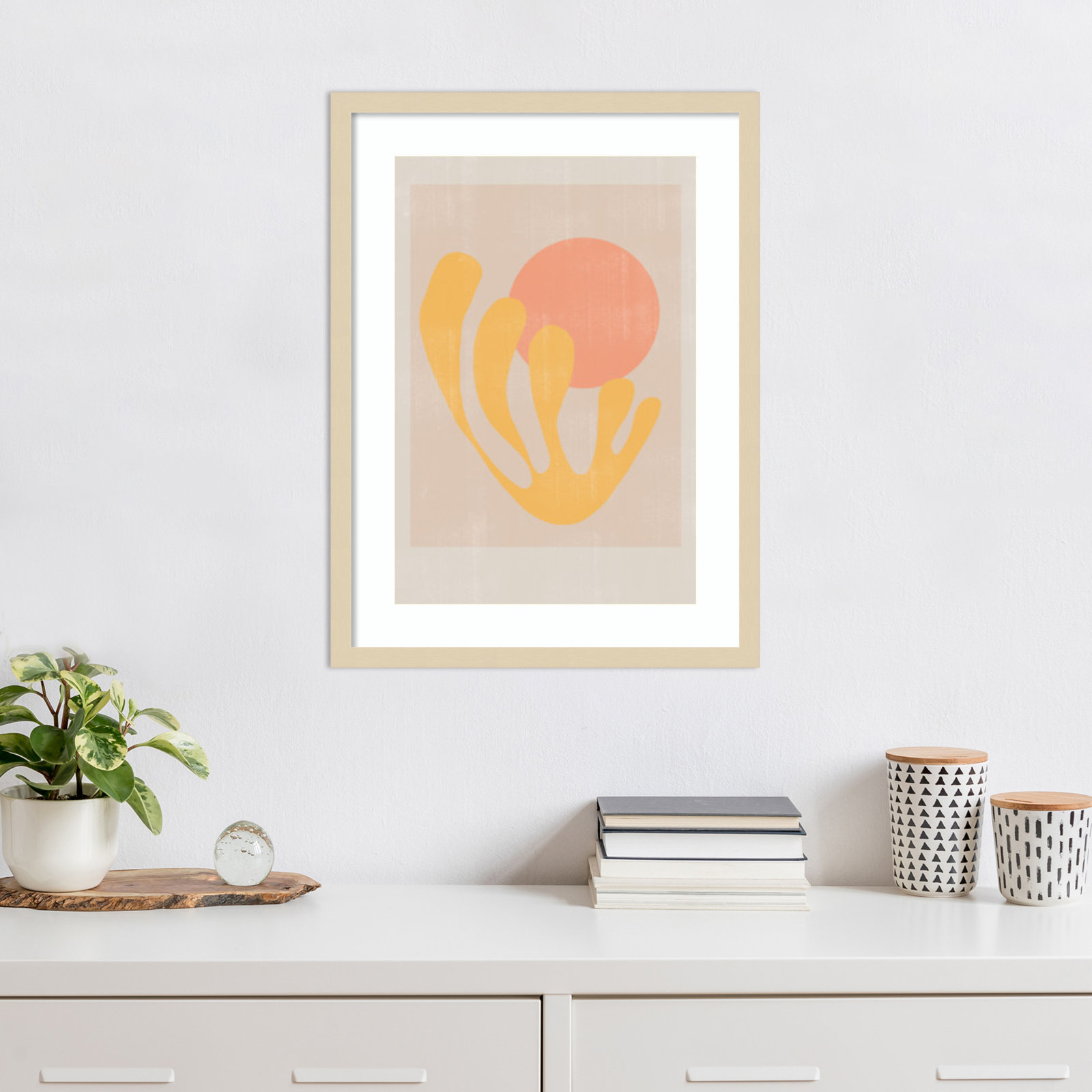 Giese "Modern Plant No. 2" Print, Brown, 25" H x 19" W