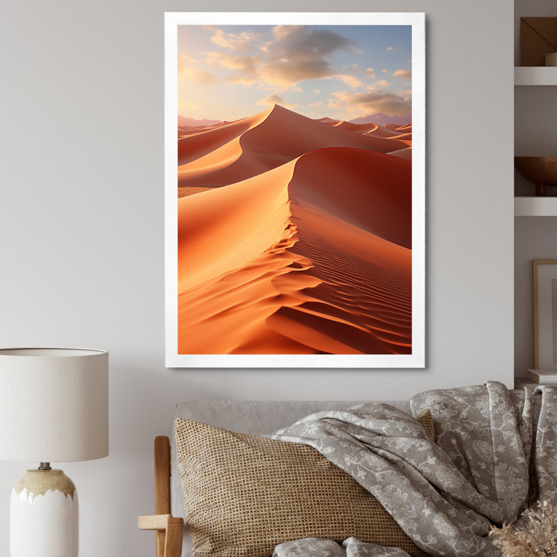Kennley Égypte - Sables mystiques I - Impression, H 20 po x l 12 po x P 1 po, Cadre photo blanc