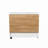 Folding Dining Table, Drop Leaf Dining Table With Wheels And 2-Layer Storage Shelf, Space Saving Dining Table For Small Spaces, White And  Oak