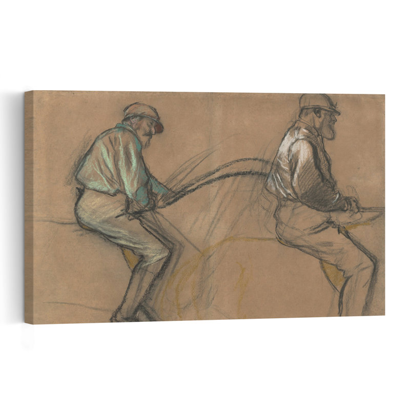 Two Studies Of A Jockey, C.1884 Impressionist Abstract Contemporary Horse Wall Art Print - Print, 30.48cm H x 45.72cm W