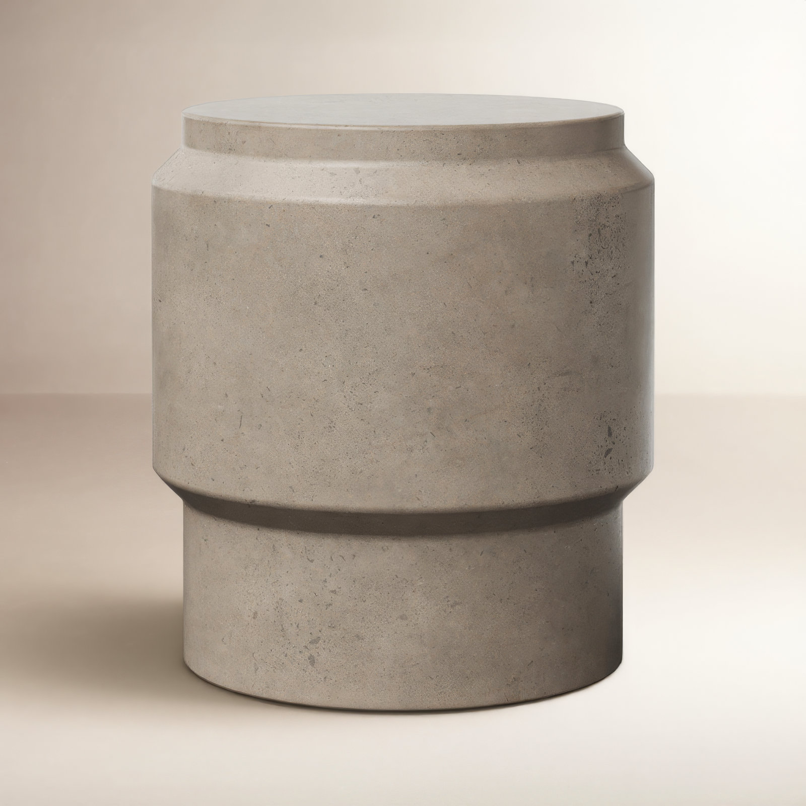 Cassis Concrete Accent Stool, Concrete