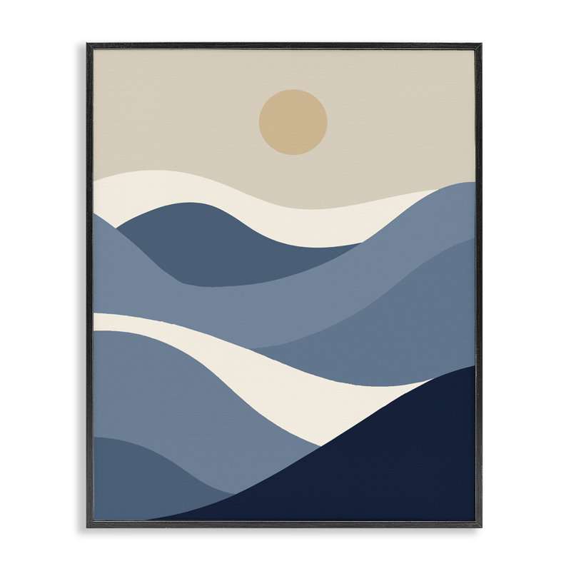  Lune sur Blue Hills, estampe numérique par Daphne Polselli, H 14 po x l 11 po, Giclée encadrée noir minuit