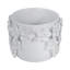 Sagebrook Home 7" Floral Applique Planter, White-358384831-358384829