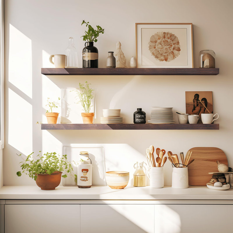 Heidegret Floating Shelf, Walnut