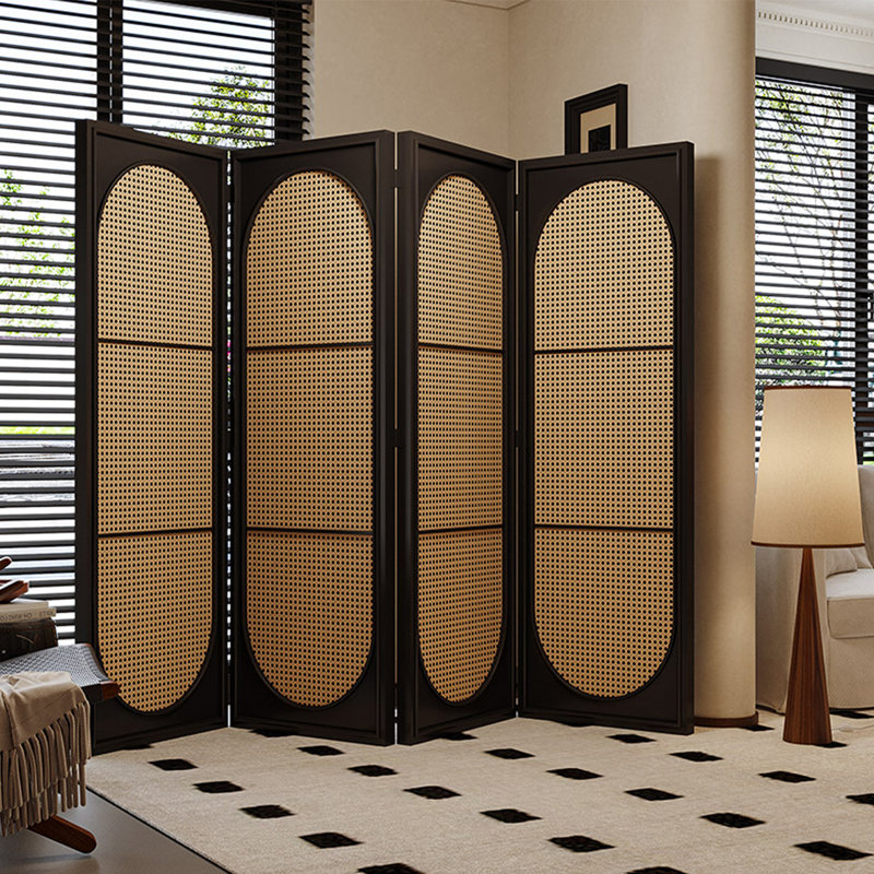 Paravent en rotin Wabi-Sabi, H 70,87 po x l 94,49 po x P 1,57 po 