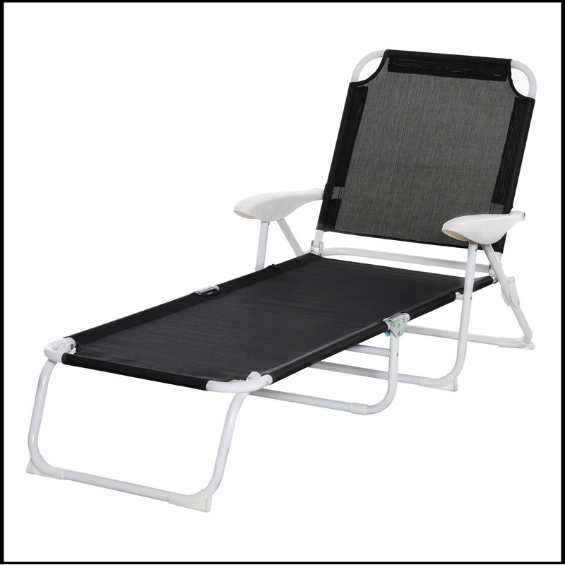 Lit de camp pliable Arlmont & Co., Noir, noir, noir, noir
