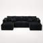 Canapé modulaire de 137 po avec 2 repose-pieds modulaire Comfy Cloud-517087289