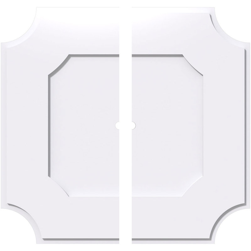 Médaillon de plafond contemporain en PVC de qualité architecturale de 40 po x P 1 po x P 24 po x P 1 po