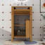 Meuble-lavabo en bois 20 po avec lavabo, pieds en bois massif, tablette réglable, tiroir inclinable