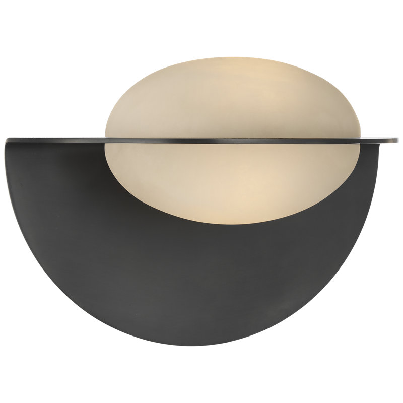 Kelly Wearstler Fosse 9" Invertable Oval Sconce, Bronze