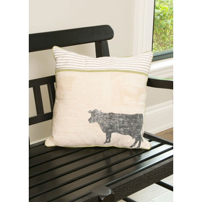 Farmhouse Cotton Reversible Throw Pillow