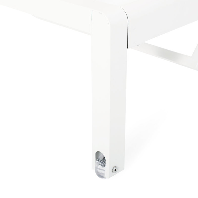 Méridiennes blanches avec siège en filet respirant et confort réglable, avec cadre en aluminium 2 2