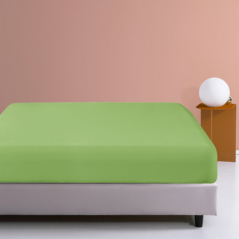 Fitted Bed Sheet Only, 1800 Brushed Microfiber Deep Pocket Fitted Sheet - NTBAY, Queen Fitted Sheet, Sage Green
