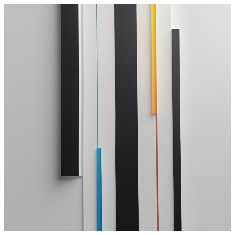 Couvre-lit matelassé vertical Line Art, Lit simple