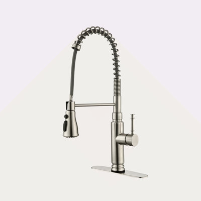 Kitchen Faucets Commercial Single Handle Single Lever Pull Down Sprayer Spring Kitchen Sink Faucet