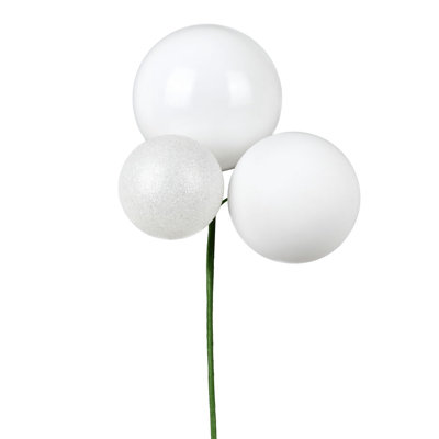 Vickerman Ball Ornament Christmas Pick. 18'' Pick