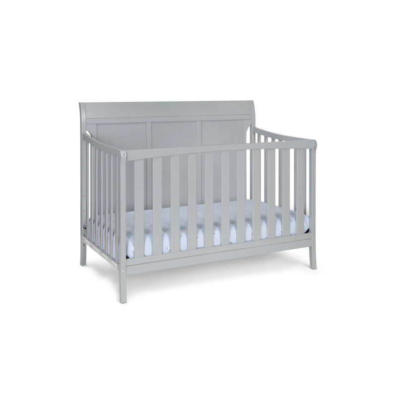 Lit de bébé convertible 4-en-1 Shailee - gris, Gris
