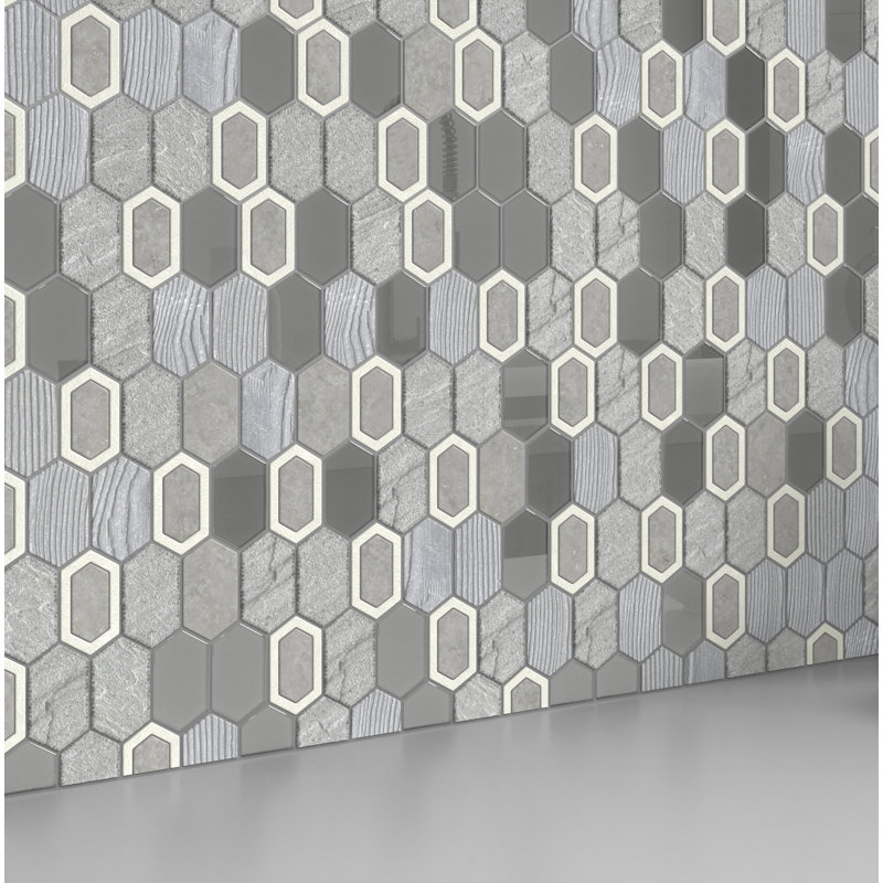 Literati Twain 12 in. x 12 in. Glossy/Honed/Texture CS1 Wall Tile (10.01 sq. ft./Case), Poe