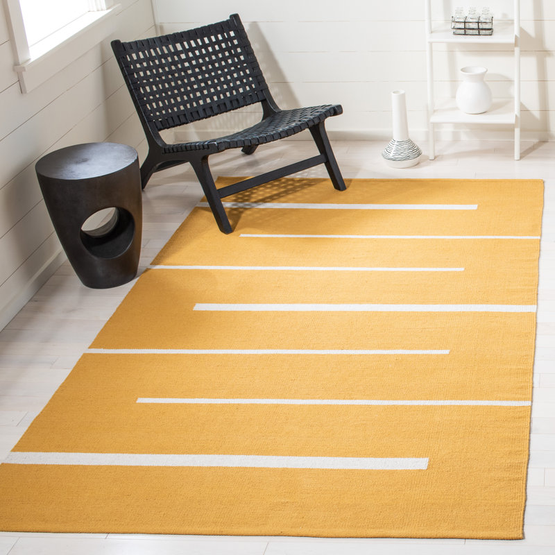 Tapis en coton tissé à la main Estivalis, Rectangle de 5 pi x 8 pi