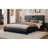 Luxurious Faux Leather Upholstered Platform Bed With Thickened Headboard, Bluetooth Speakers And RGB LED Light, No Box Spring Needed-605700919-605700915