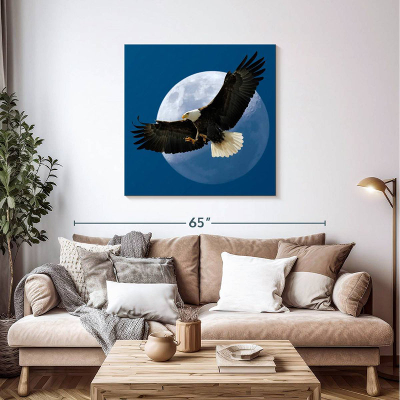 Crowle Midnight Bald Eagle, 39" H x 39" W