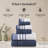 Modern Threads 6 Piece Set, 2 Bath Towels, 2 Hand Towels, 2 Washcloths, Quick Dry White/Contrast Reinhart-1716108124