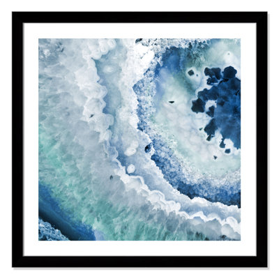 Ariana «Agate Blue And Turquoise II», reproduction d'impression encadrée