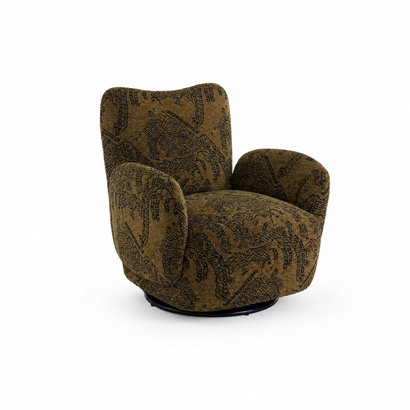 Chaise pivotante Cocoon, Tigre CHENILLE