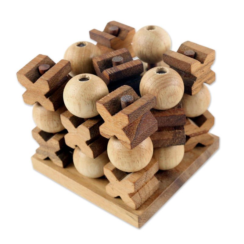 Jaxlyn Loon Peak® 2 Player Wood Tic Tac Toe