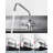 Double Handle Deck Mount Brass Commercial Standard Kitchen Faucet With Swivel Spout And Supply Lines