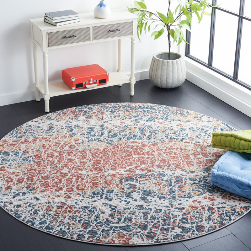 Elieser Performance Abstract Rug, Round 6'7"