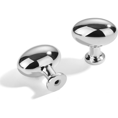Oval Cabinet Knobs - Solid Zinc Dresser Drawer Pulls For Kitchen Cabinets And Furniture Hardware