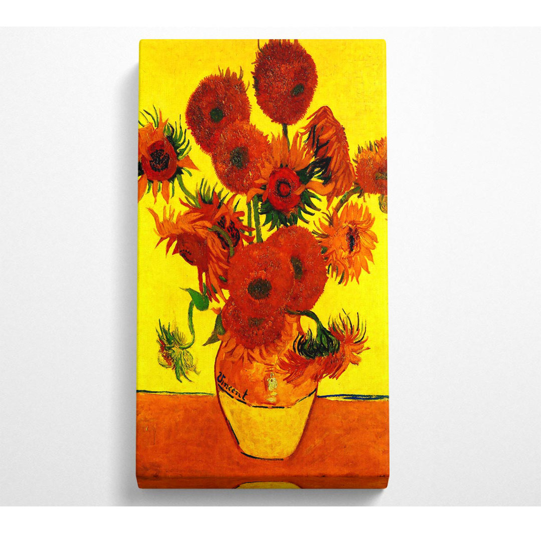 Louca Van Gogh Stillleben Vase mit fünfzehn Sonnenblumen 3 - Leinwanddrucke