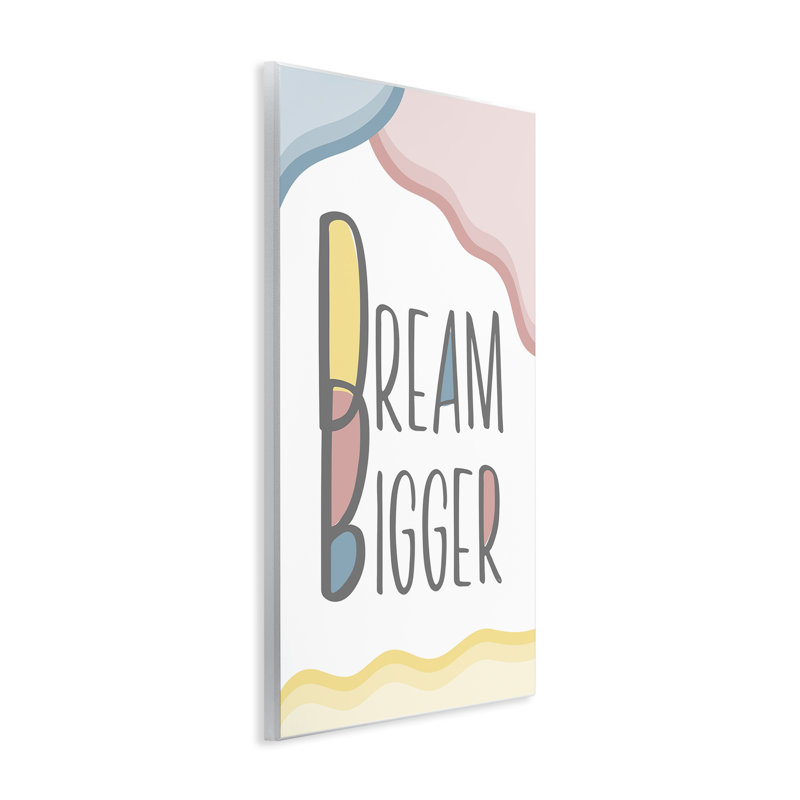 «Dream Bigger Pastel Shapes Art» par Martina Pavlova, H 19 po x l 13 po