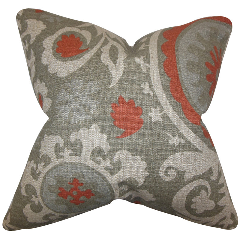 Square Pillow Cover & Insert, Gray