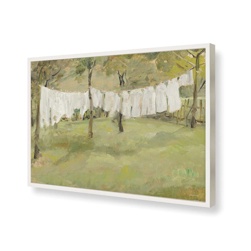 «Laundry Day I» sur toile par impression à lettres et doublée, H 8 po x l 12 po, Papier avec cadre ouvert sans passe-partout