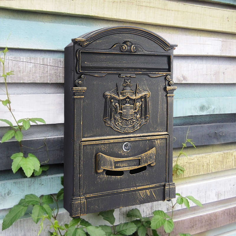 Metal Post Mounted Post Box