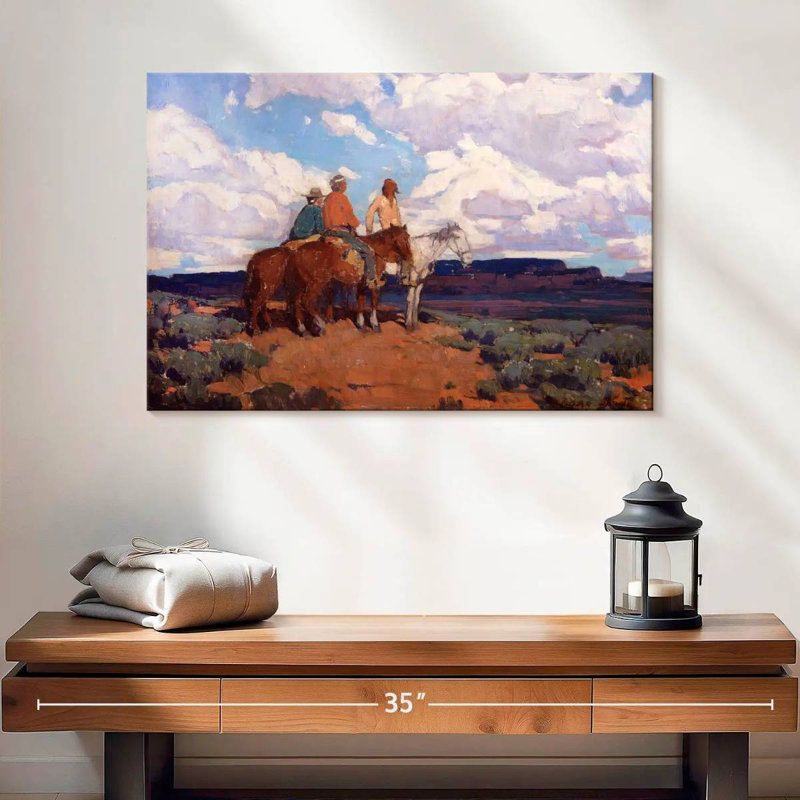 Lelar Navajo Riders, H 16 po x l 24 po