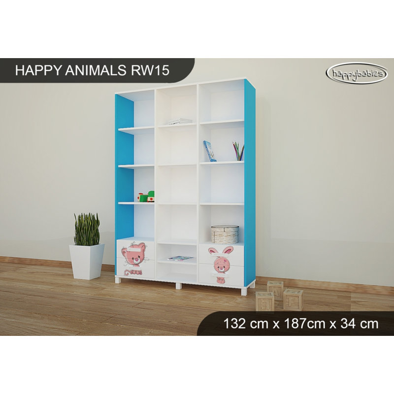 187cm H X 132cm W Kids Bookcase, Blue