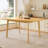 60" Rustic Farmhouse Dining Table - Solid Wood Frame, Minimalist Modern Dining Table For Kitchen, Dining Room, Living Room, Natural-633333379
