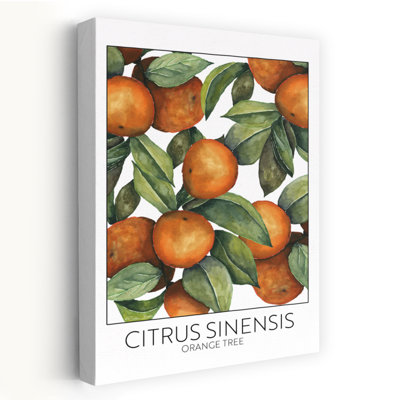 Orange Tree Abstract Contemporary Orange Tree Landscape Nature Art