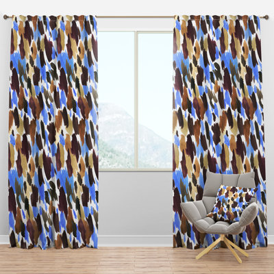 Panneau de rideau simple semi-diaphane avec passe-tringle Leopard