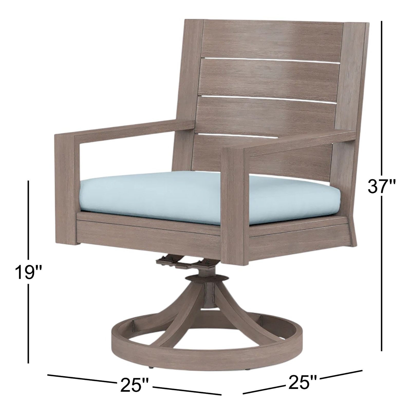 Laguna Swivel Sunbrella® Patio Armchair, Canvas Skyline Sunbrella®