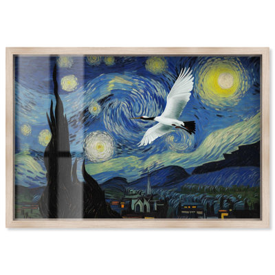«Crane Starry Night Shadowbox» par Pet Remedy