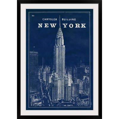 " Blueprint Map Chrysler Building " by Sue Schlabach