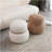 Round Upholstered Broadcloth Pleat Ottoman-306982641