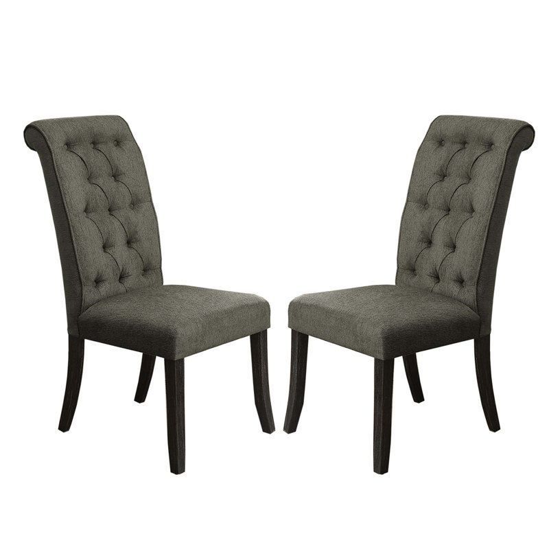 Ensemble de 2 chaises d'appoint rembourrées en tissu