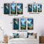 «Dolphin Serene Swim», 3 pièces sur toile-556228760-556228761