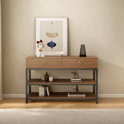 Industrial Style Console Table with Drawers